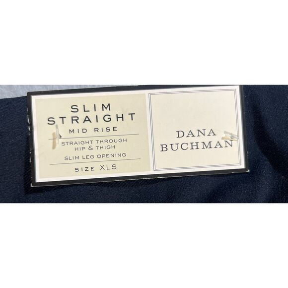 NWT Dana Buchman Black Tie Slim Straight Mid Rise Pants XL Short Tummy Control - Picture 4 of 8
